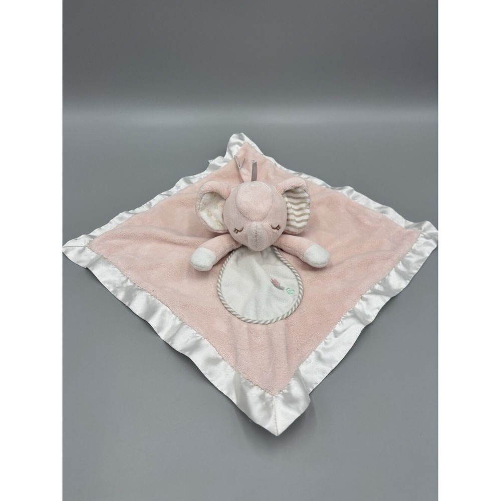 Douglas Baby Cuddle Toys Pink Elephant Lovey Plush Security Blanket